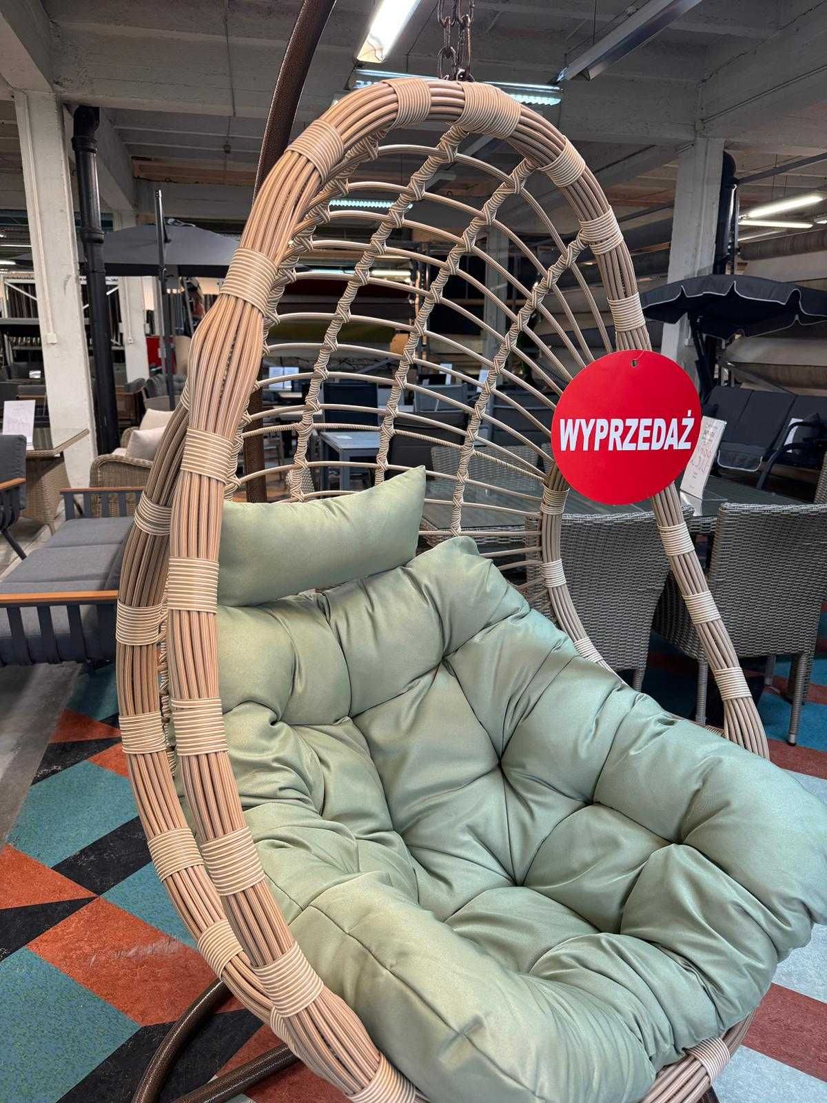 Outlet Fotel Wiszący Kokon Technorattan Ogrodowy Bujak Huśtawka -50% !