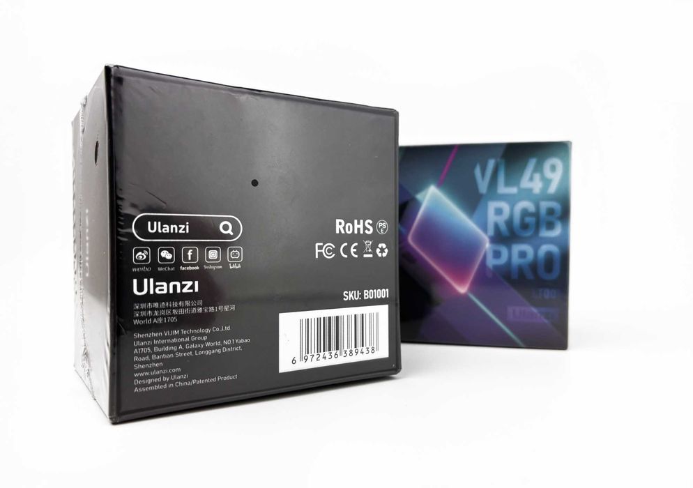 Ulanzi VL49 RGB Pro накамерне світло 60 LED з ефектами та RGB