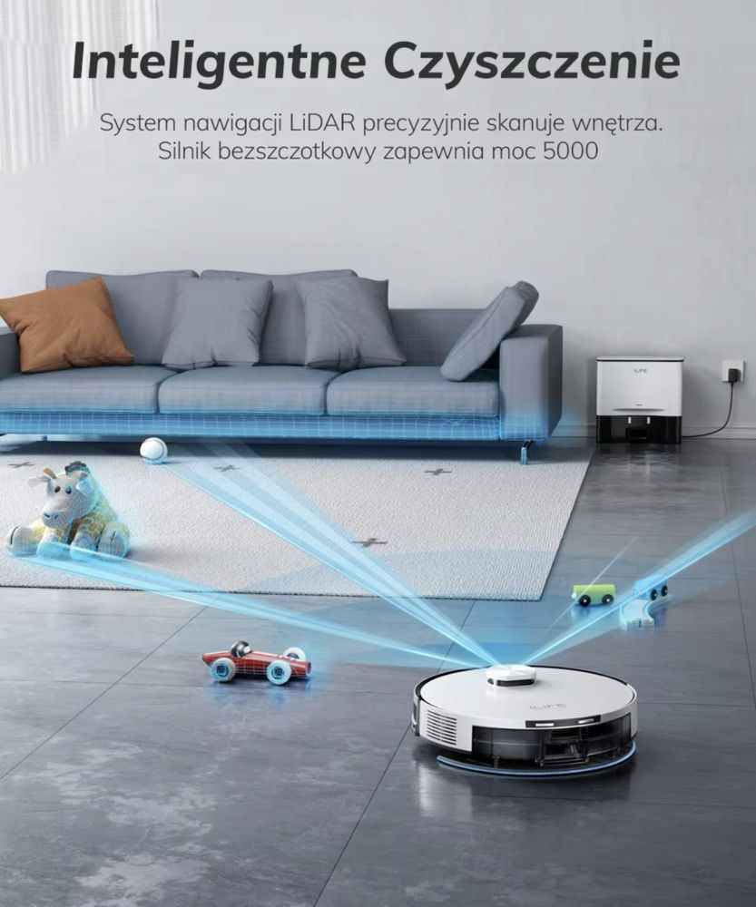 ILIFE A30 Pro – Robot Odkurzający 5000Pa z Mopem i Stacją 2w1 combo