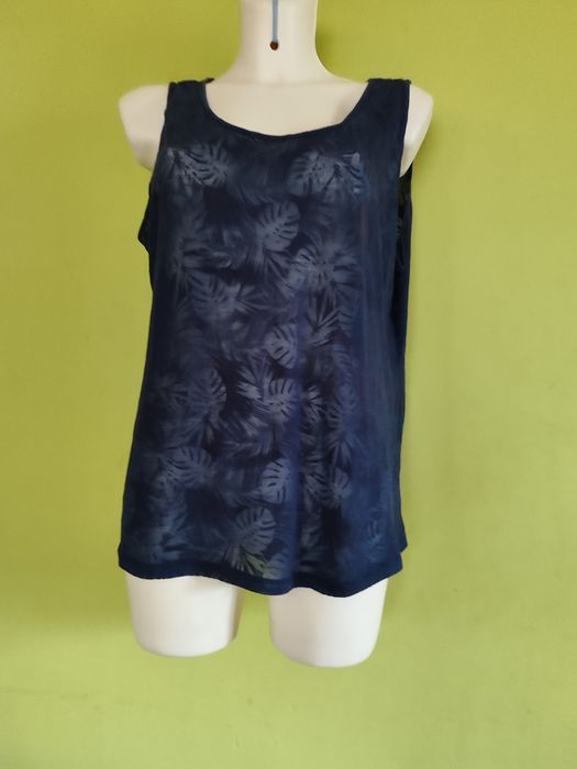 Bluzka granatowa prześwitująca rozmiar 44 Przy zakupie 3szt gratis