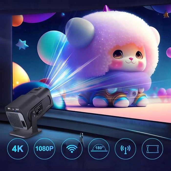 Projektor Rzutnik Android TV Wifi Full HD Przenośny Smart HY320