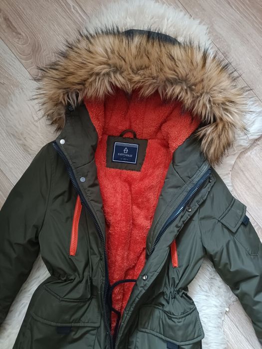 Kurtka zimowa dla dziecka z kapturem 8 lat