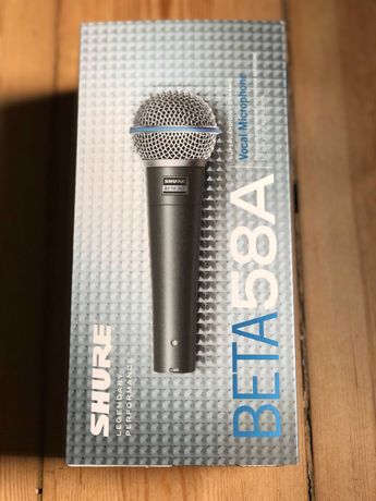 Shure Beta 58A Oryginalny mikrofon wokalowy + oryg. uchwyt i pokrowiec