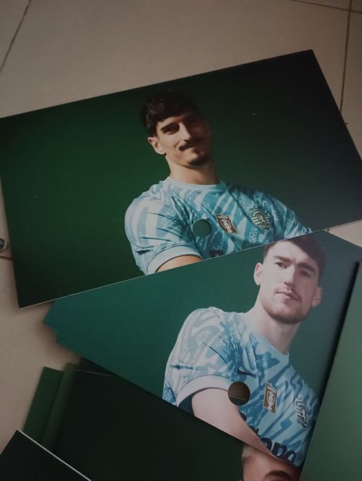 Placas em PVC com a foto dos jogadores do Sporting