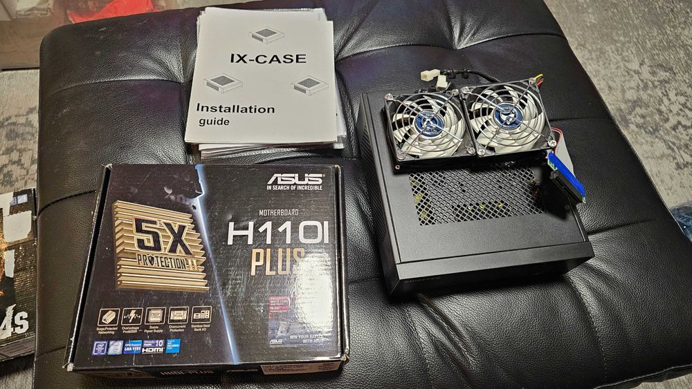 Chieftec microITX IX-CASE + ASUS H110I PLUS 2xLAN + Celeron