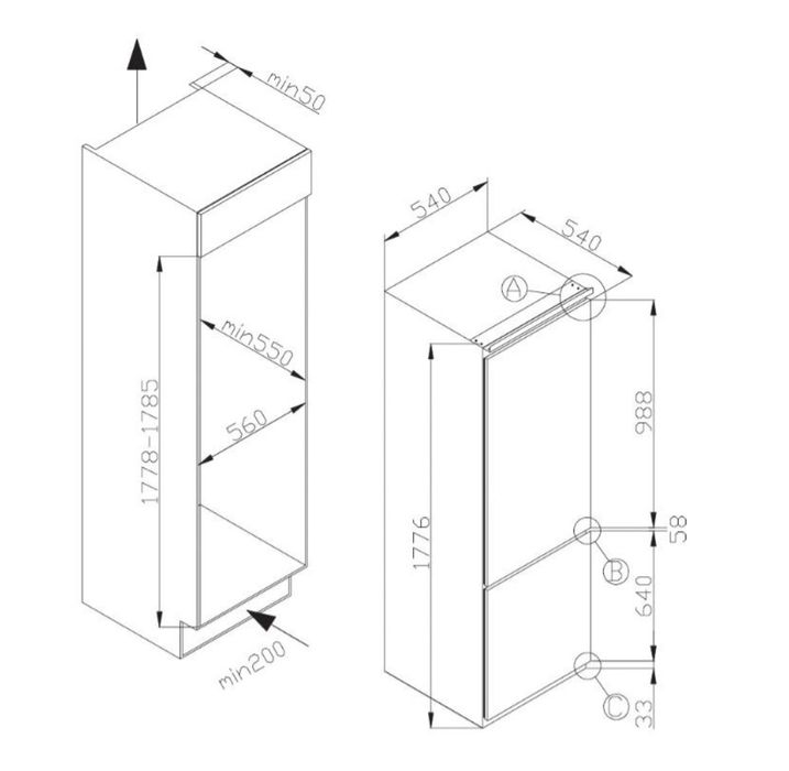 Lodówka Amica do zabudowy