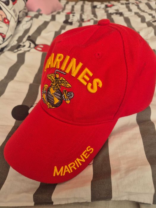 Czapka Marines czerwona haft oryginał USA
