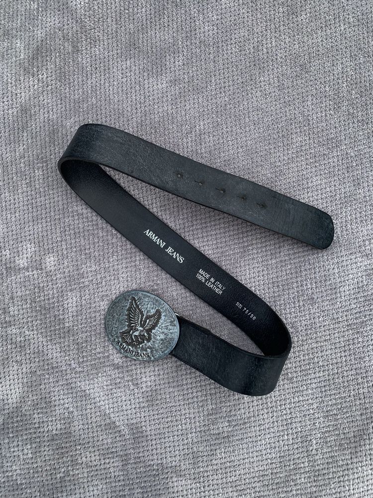 Armani Jeans Vintage Belt Eagle Made in Italy ремінь ремень