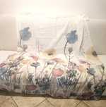 Firana firany 6 szt 240x140 długie kwiaty tiul