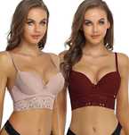 Biustonosz damski z fiszbinami Biustonosz push-up 75b, 2 szt