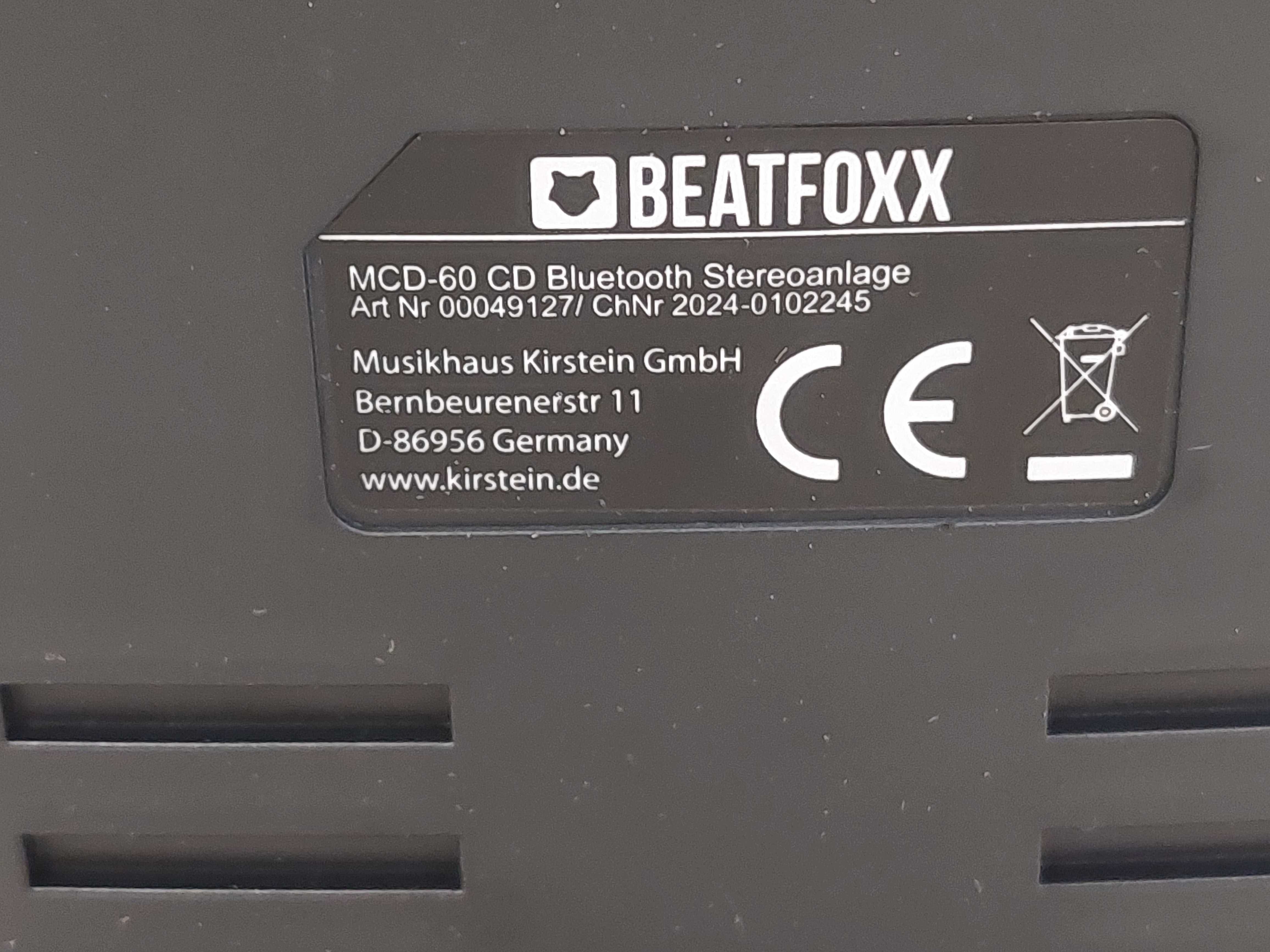 Radio CD/MP3 USB BL Beatfoxx MCD-60
