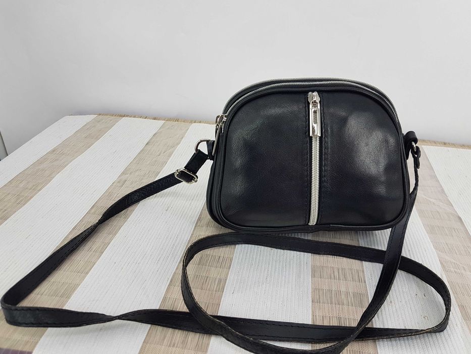 Кожаная сумка кросс боди Genuine Leather, made in Italy