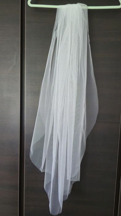 Welon Cięty Ślubny Mgiełka Ecru 90cm