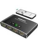 VWRHar HDMI Switch 3 IN 1 OUT Алюмінієвий розгалужувач HDMI з дистанці