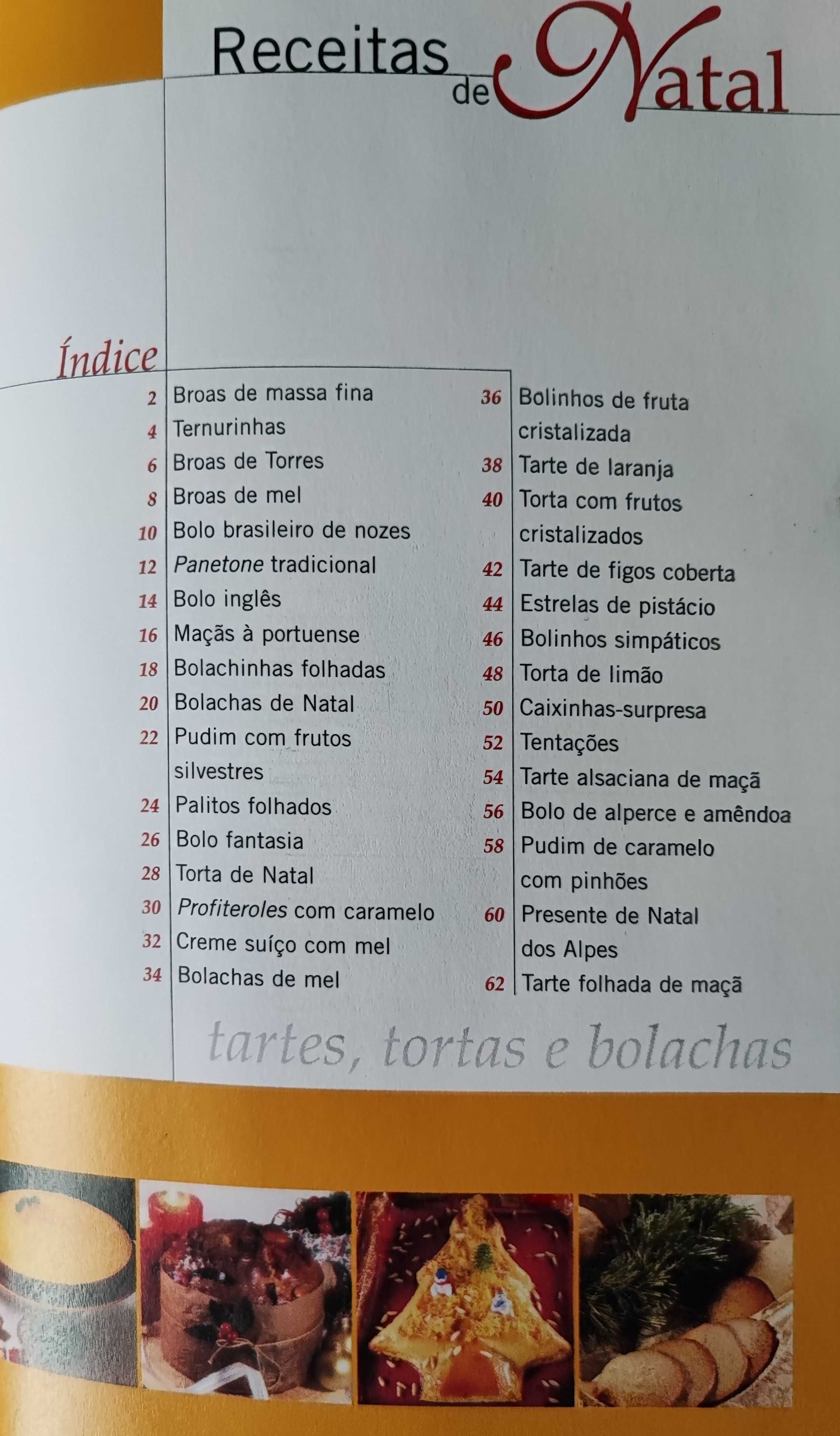 Lote de livros de receitas de Natal