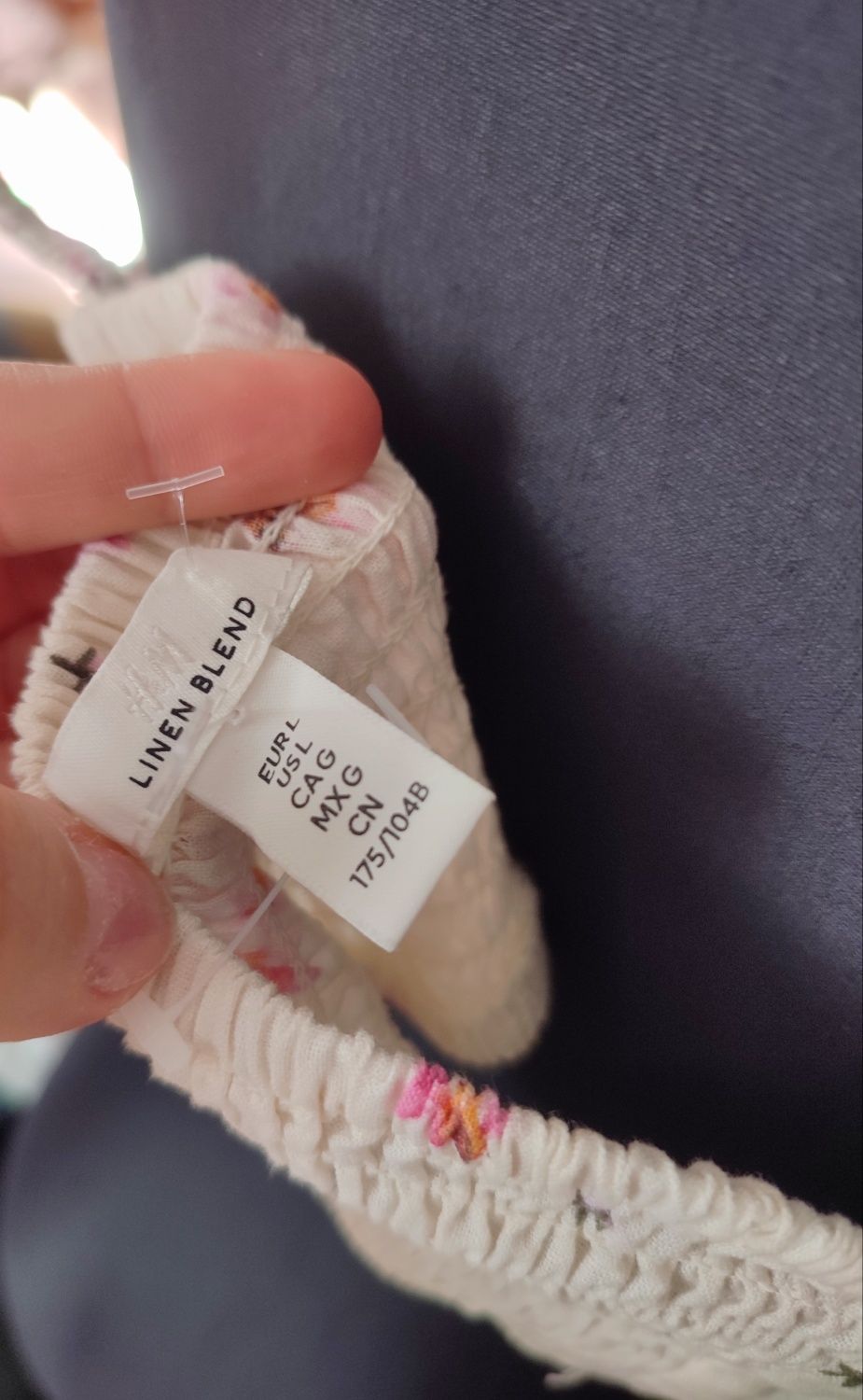 Lniany top w kwiaty linen bawełna cotton H&M