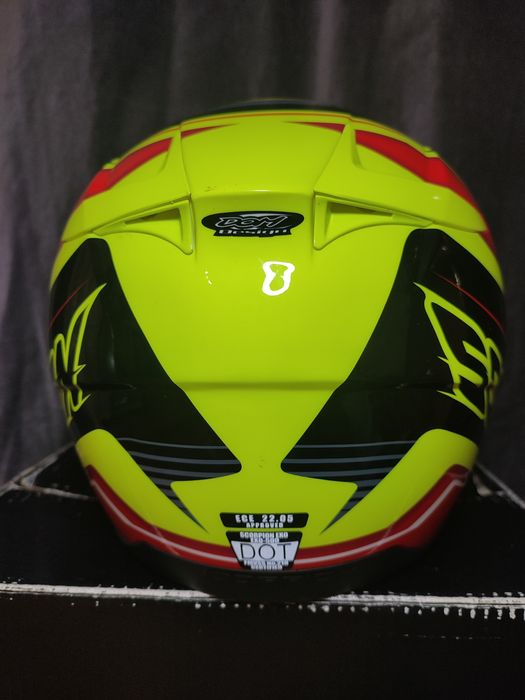 Мото шлем scorpion  exo 500 corsica neon yellow/red/black