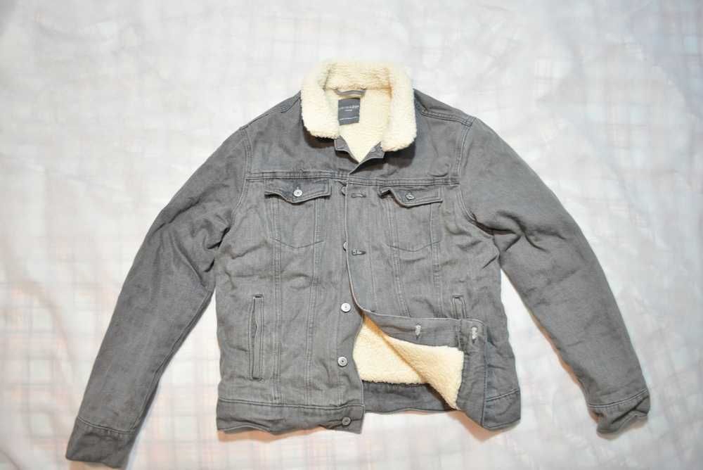 PRIMARK M męska kurtka jeansowa na misiu ocieplana katana p1v