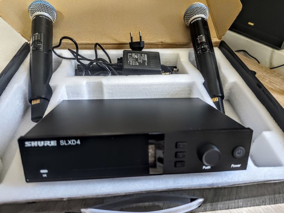 2 x mikrofon SHURE zestaw SLXD dla Dja zespołu konferansjera