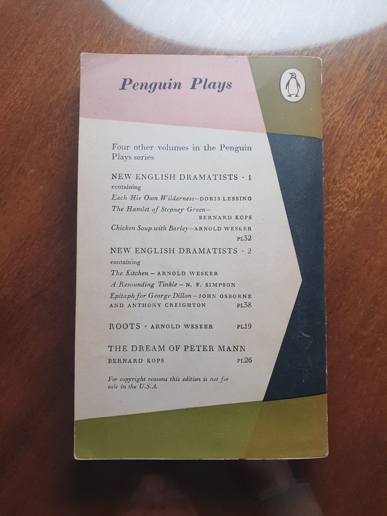 Penguin Plays - new English dramatists