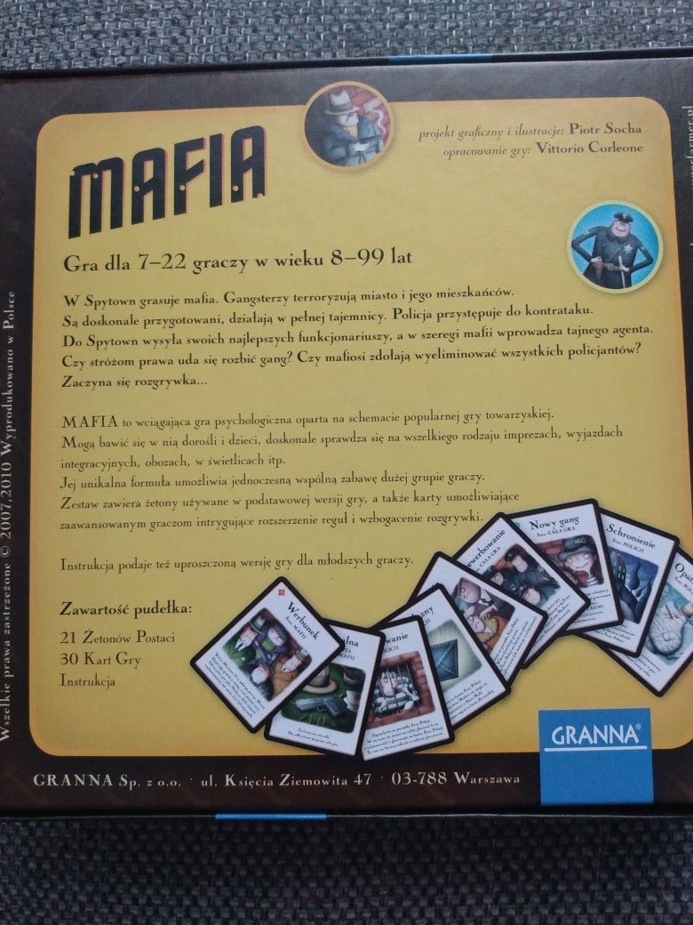 Gra karciana Mafia firmy Granna