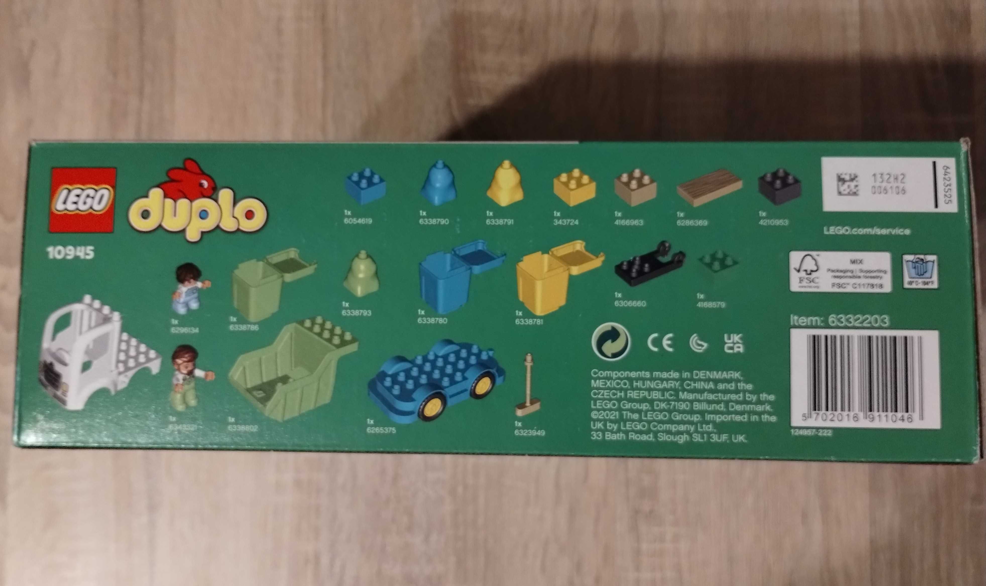 LEGO Duplo 10945 śmieciarka i recykling