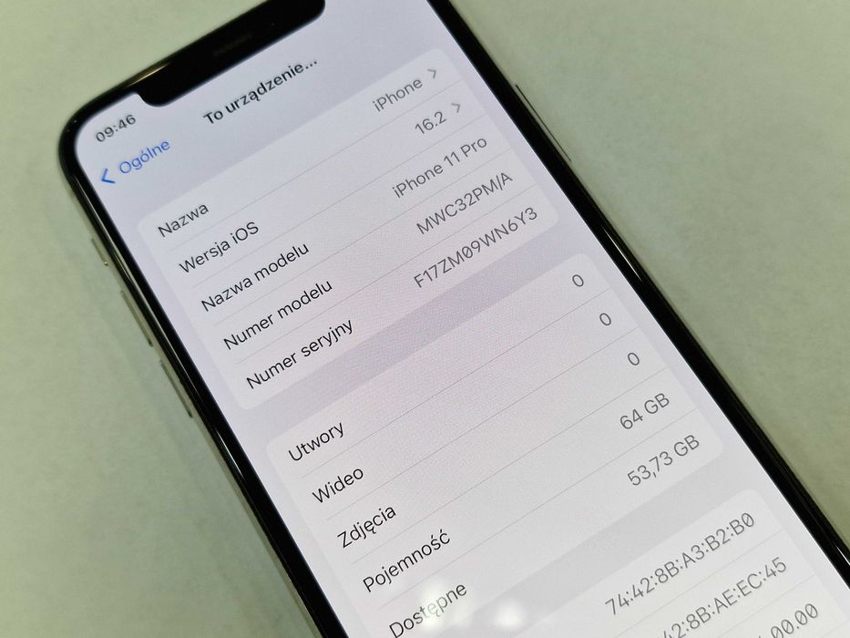Iphone 11 PRO 64GB/ Silver/ BAT 93%/ Grade A-/ Gwarancja + ładowarka