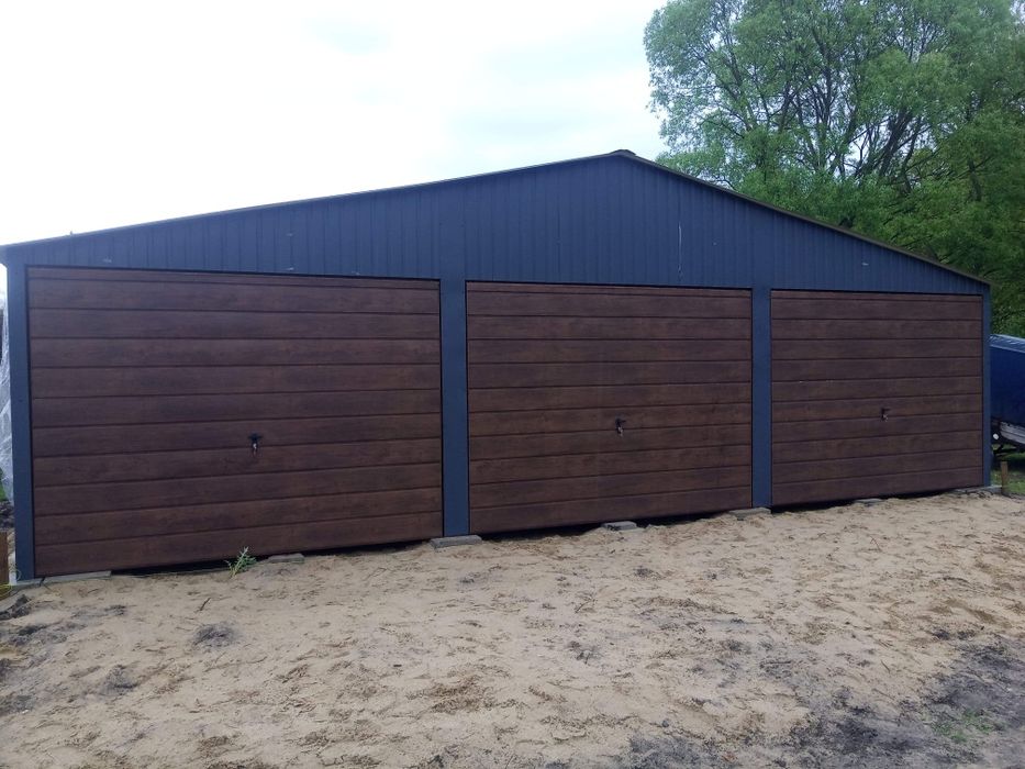 Garaż blaszany 9x6 dwuspad. blaszak Podwyższony. Garaże blaszane