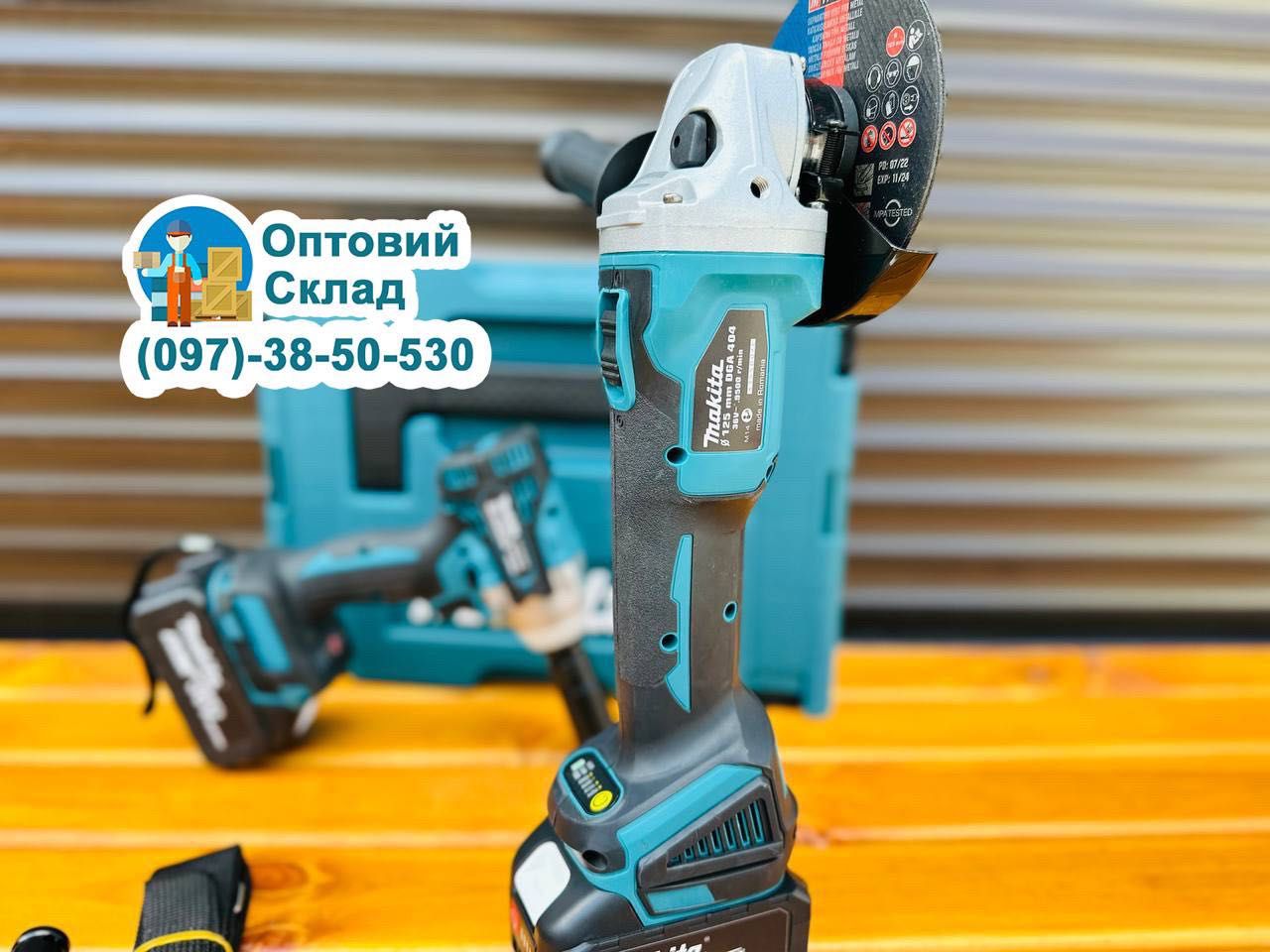 Makita 2/1 Акумуляторний Набoр 36V Гайковерт DTW450 + Болгарка DGA404