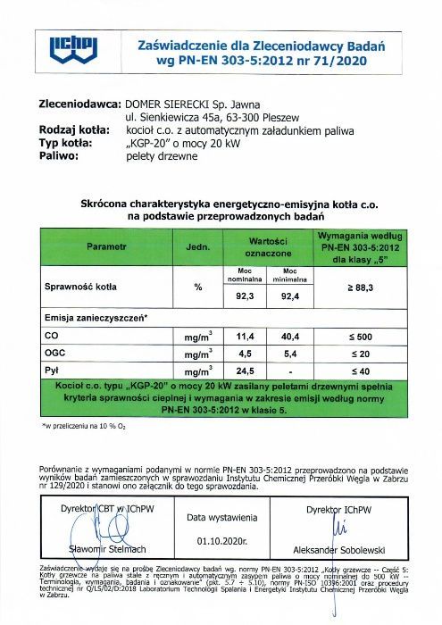 Kocioł CO 20kW Pellet Piec V klasa dotacja automatyczne rozpalan