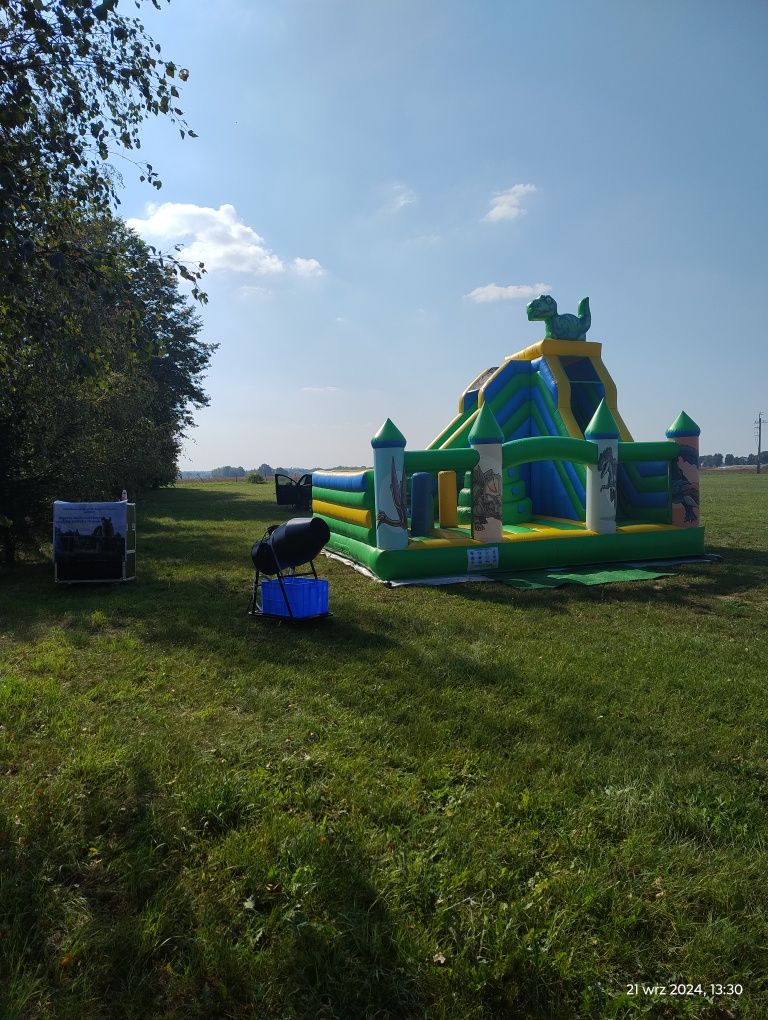 DINO - dmuchany plac zabaw, zjeżdżalnia. Dmuchaniec. Piana Party.