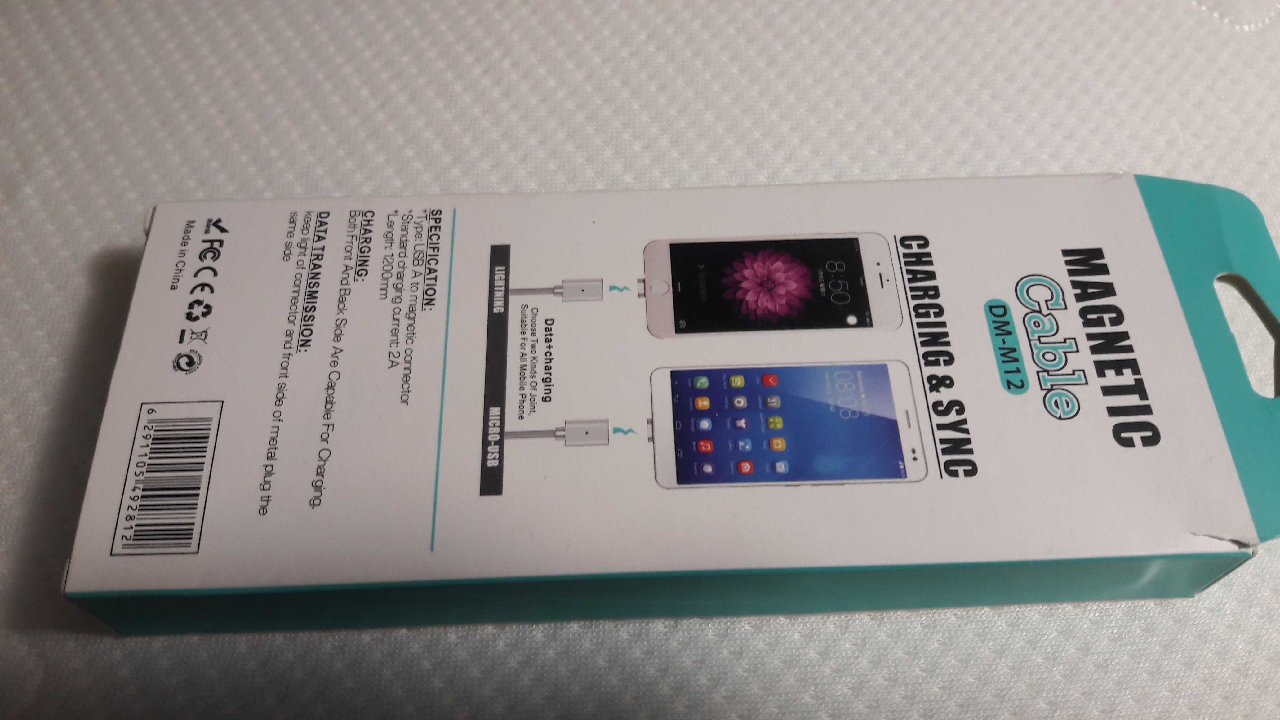 Кабель для зарядки Magnetic DM-M12 micro. USB/iphone