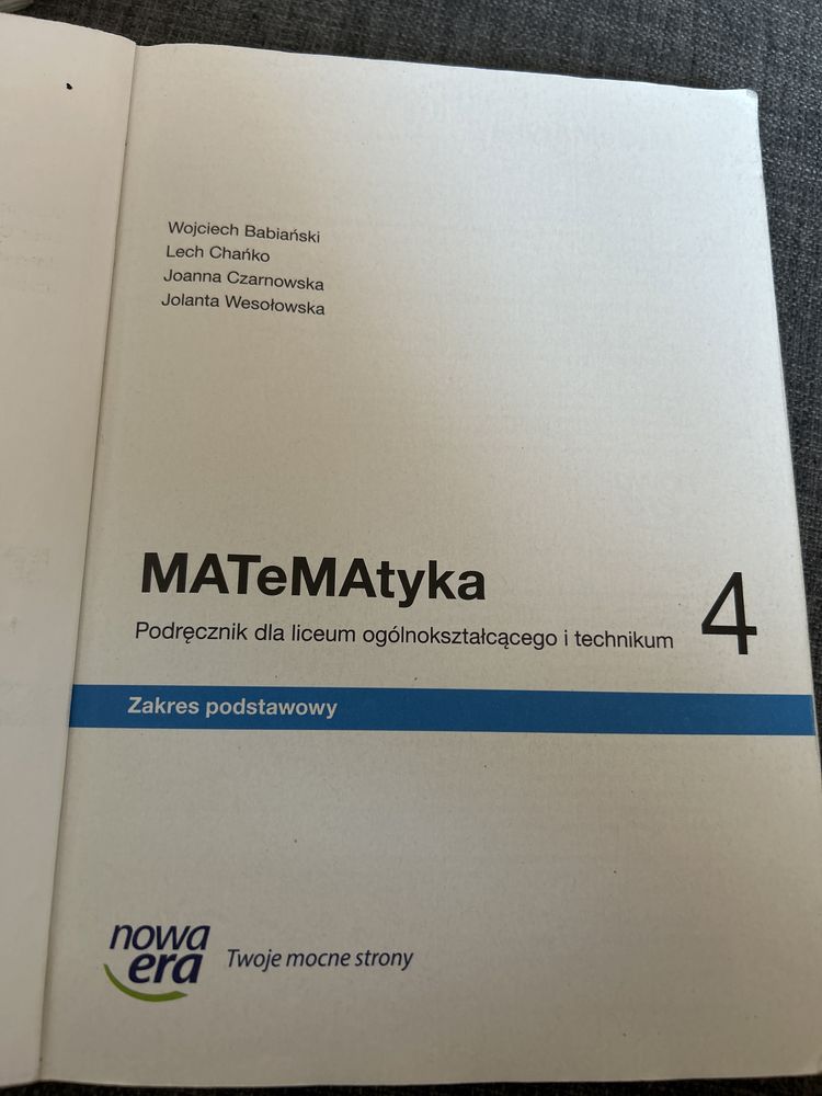 Podrecznik do Matematyki 4 zakres podstawowy