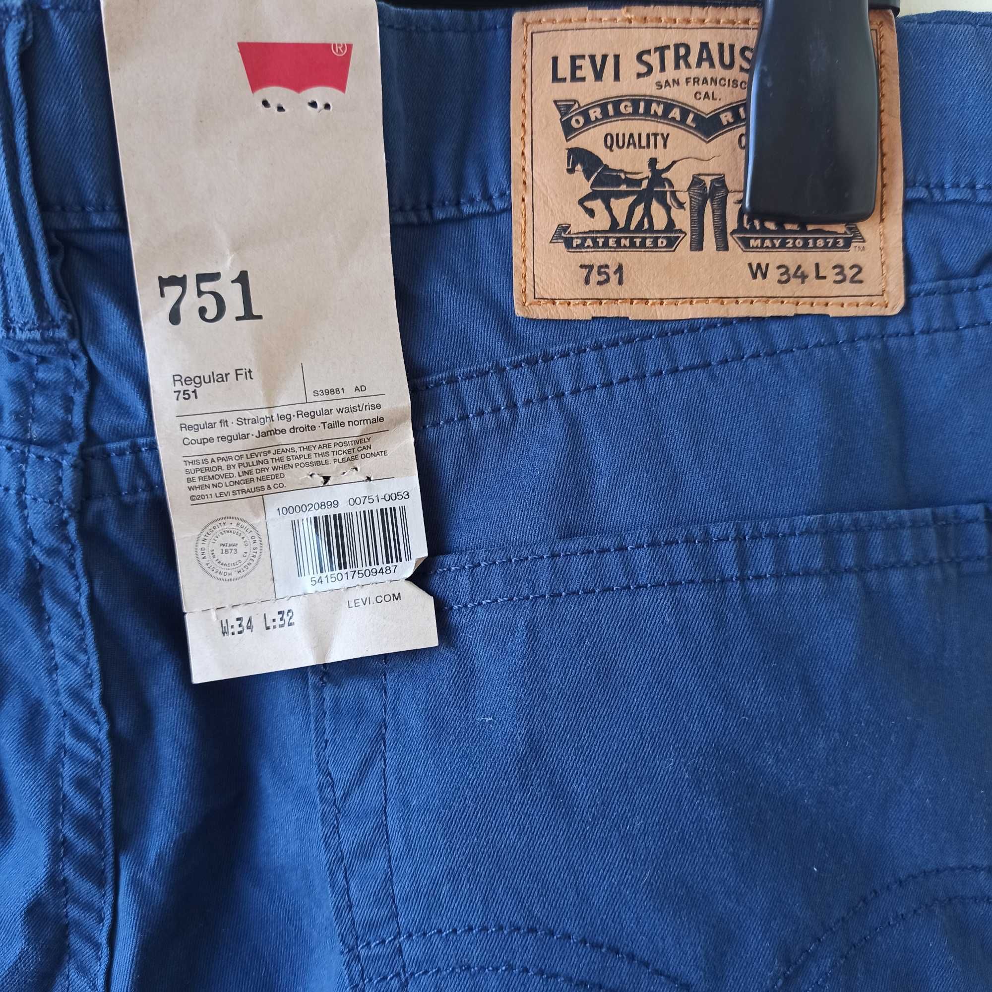 Джинсы Levi's 751. Размер 34*32. Новые, Ориг