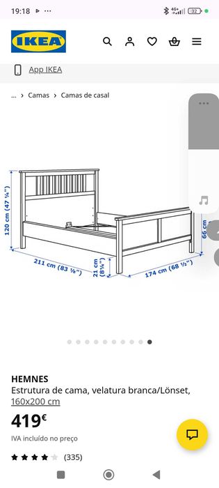 Cama de casal branca