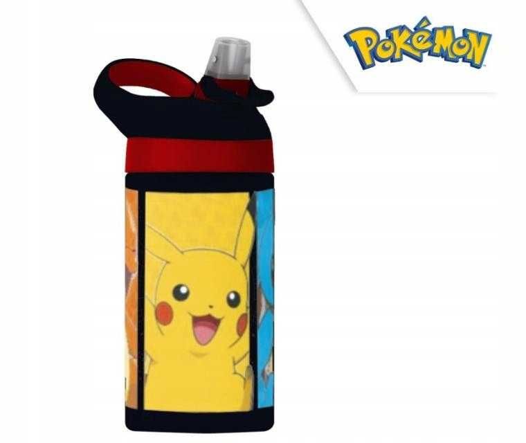 Bidon POKEMON Butelka Na Wodę Ze Słomką Bez BPA 430ML Startery Z Kanto