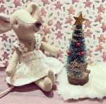 Choinka z napisem dla myszek maileg sylvanian barbie do domku