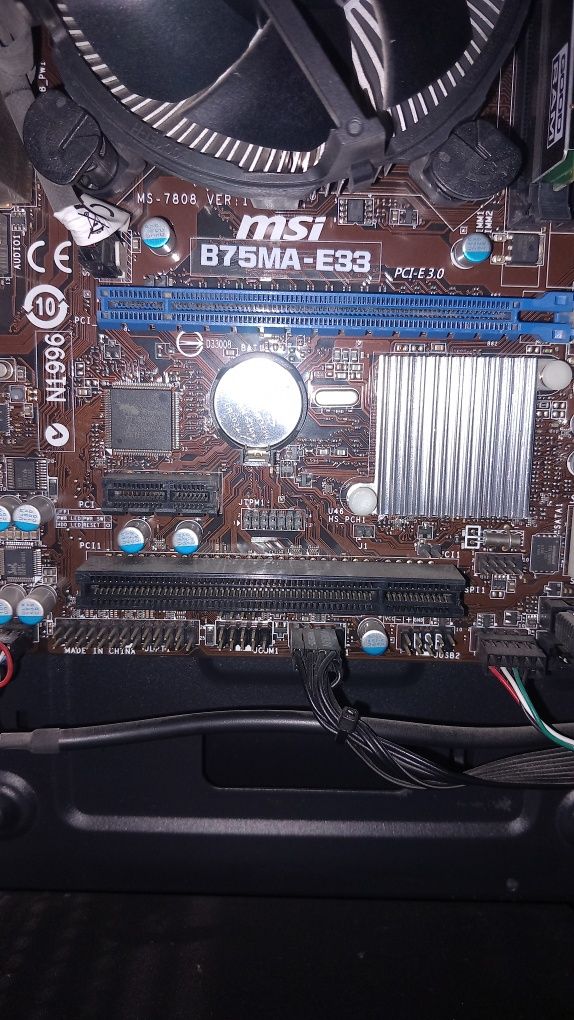 Płyta główna msi b75ma p33 i5 3570 + 16 gb ddr3