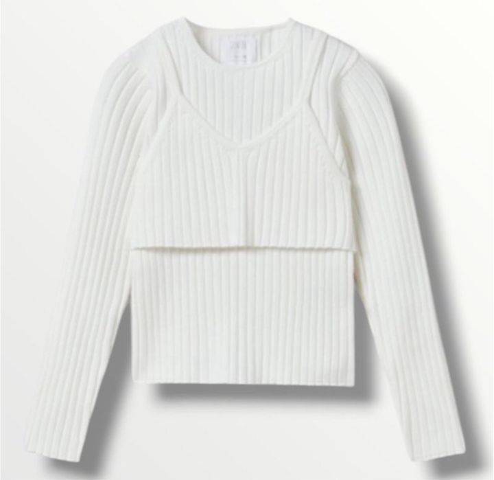 Zara реглан в рубчик с накладными топом Zara кофтинка на дівчинку