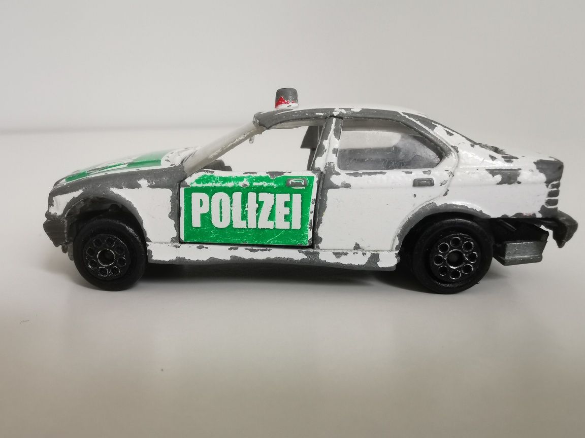 Majorette Model Resorak BMW 325i E36 Polizei Unikat Vintage 1/58