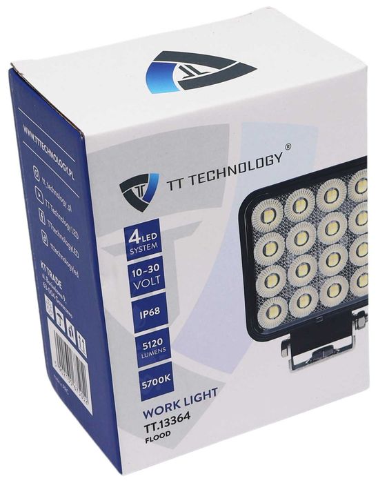 LAMPA Robocza 64 LED OSRAM 64W 10-30V Halogen E9 IP68 TT.13364 [4630]