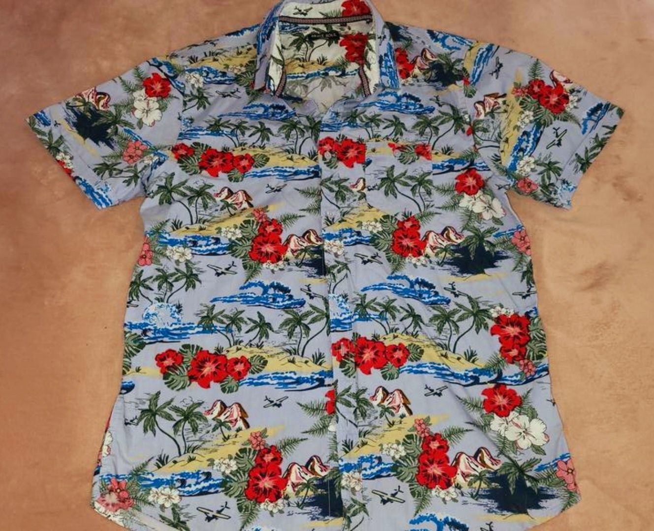 Гавайская рубашка хлопок XL.