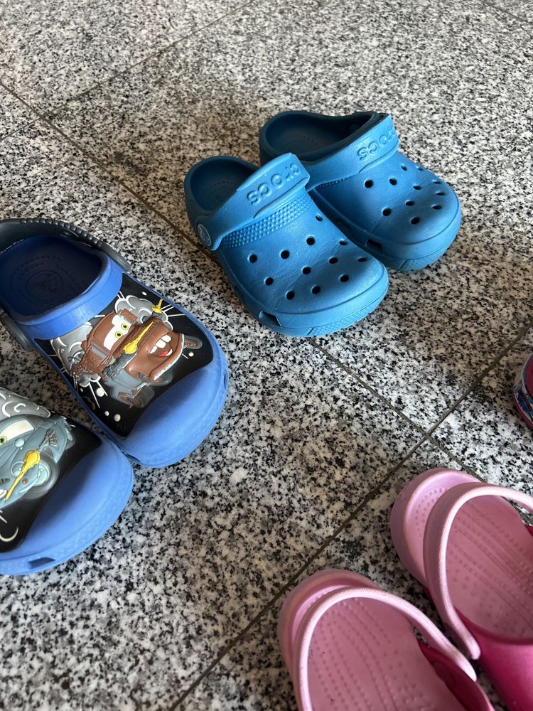 Crocs havaianas patrulha pata de criança chinelos sandálias