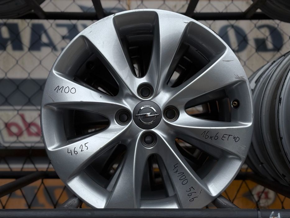 Felgi aluminiowe używane komplet Opel 6.0x16" 4x100 ET40 56.6 FU14625