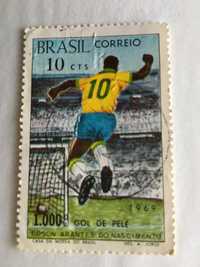 Selo rarissímo da comemoração dos 1000 golos de Pelé.