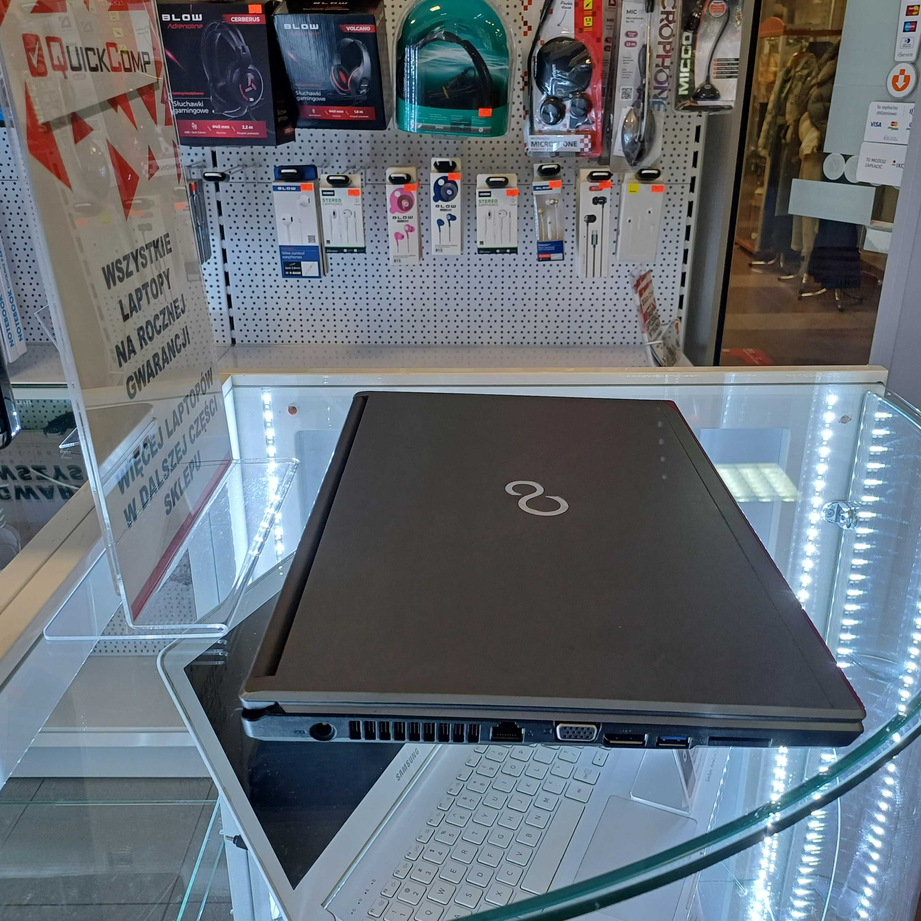 Laptop Fujitsu E756 ALUMINOWY CORE i5 / 16GB DDR4 / 500GB SSD / WIN 11