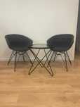 Conjunto mesa vidro com 2 cadeiras