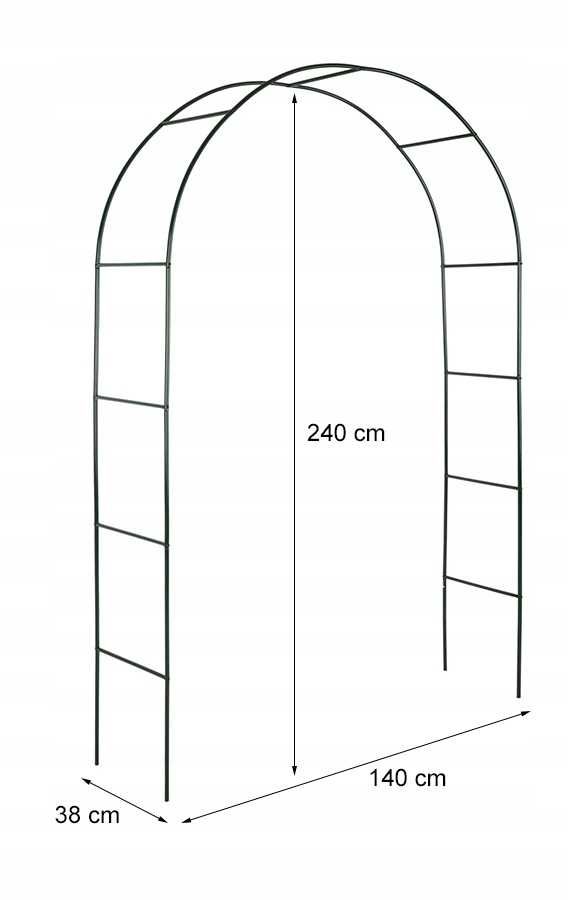 PERGOLA OGRODOWA Łuk na Róże Kwiaty Metalowa 240cm