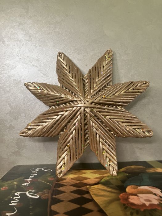 Різдвяна восьмикутна зірка верхівка на ялинку