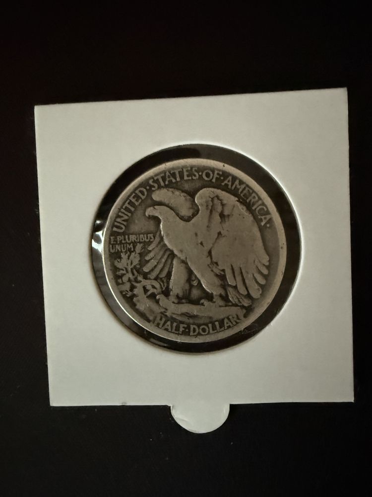 1/2 (pół dolara) 108 lat Srebro. $ Dolar